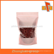 China manufacturer eco friendly rice paper food packaging bag with window for beans packaging